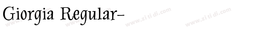 Giorgia Regular字体转换